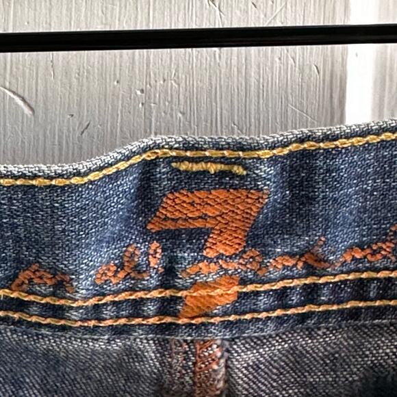 7 For All Mankind Denim Skirt Front Slit - Picture 6 of 9